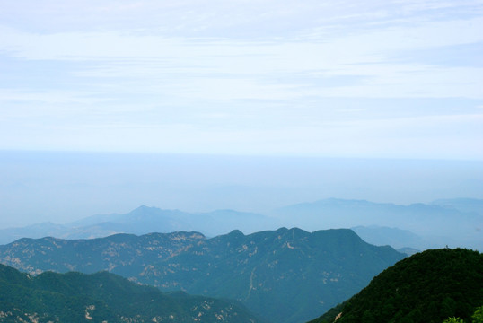 泰山 天空云彩 山脉