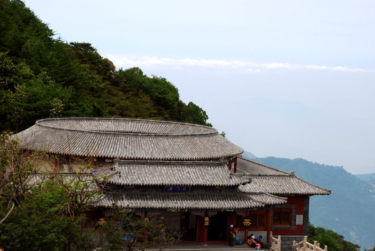 泰山 天空云彩 山脉 古亭