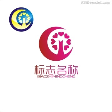 LOGO 标志 桂花树