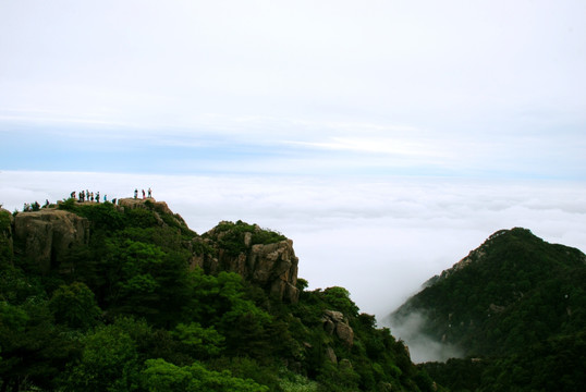 泰山 云海  泰山云海 山脉