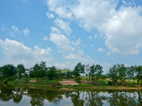 山水风景  蓝天白云