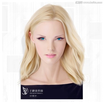 手繪美女
