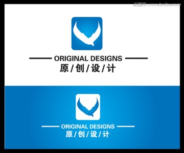 LOGO設(shè)計(jì) 鷹展飛翔 字母V