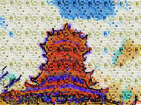 風(fēng)景裝飾畫 抽象風(fēng)景 壁畫