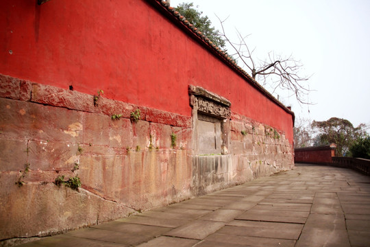 二佛寺红墙