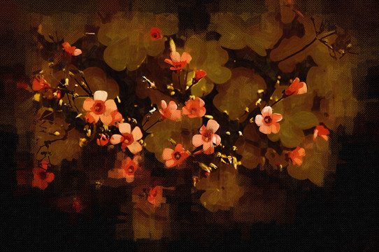 油畫 花卉