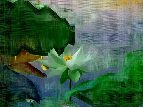 裝飾畫 荷花