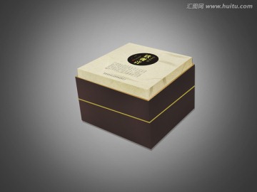 立体方形简洁茶礼盒包装（展开图）