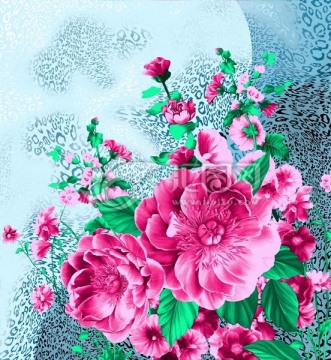印花 花型 數(shù)碼印花 面料