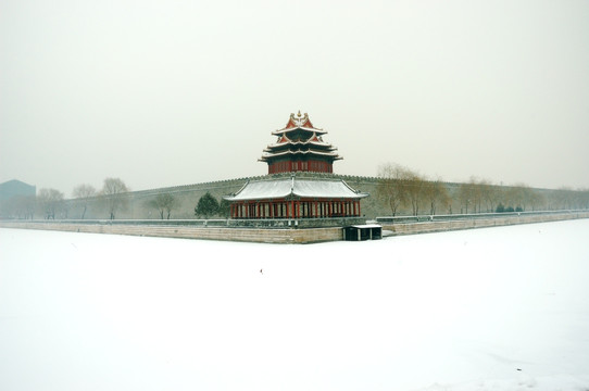 北京故宫角楼雪景