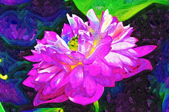 抽象畫 花卉裝飾畫 色彩裝飾