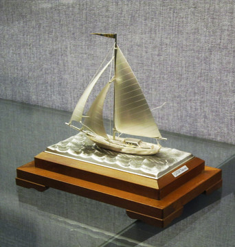 日本银单桅帆船模型