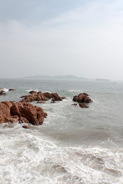 青岛汇泉湾礁石