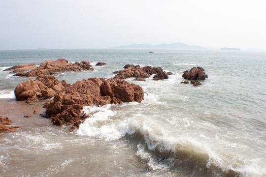 青岛汇泉湾礁石