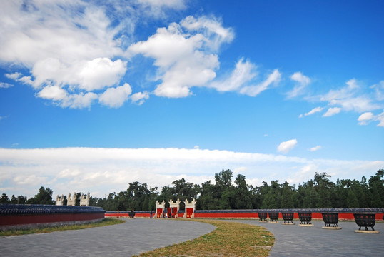 北京天坛公园圜丘坛广场