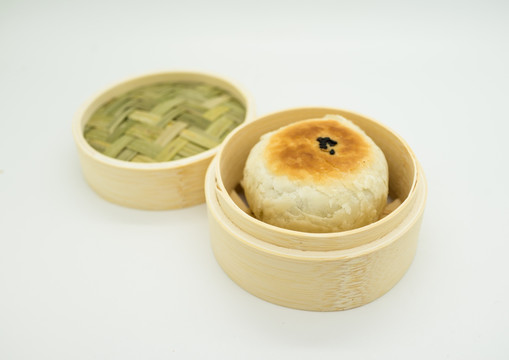 竹笼 烤饼