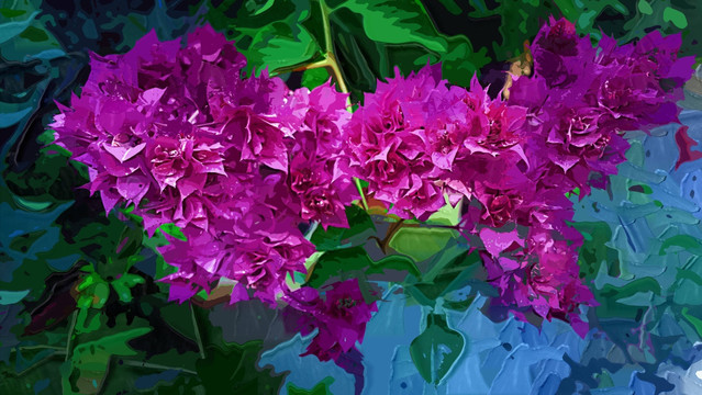 抽象畫  花兒