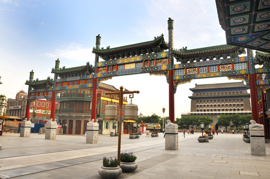 北京前门大街的牌楼