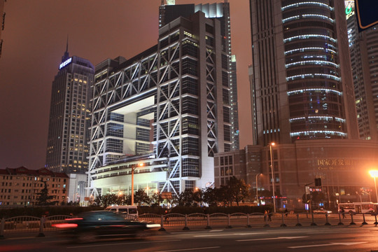 上海陆家嘴 夜景 证券大厦