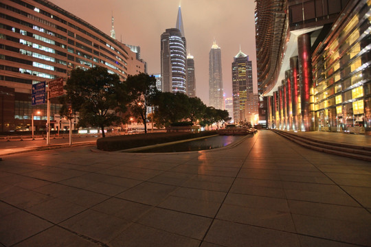 上海陆家嘴 夜景 现代建筑