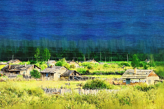 鄉(xiāng)村人家 電腦制作
