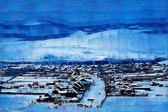 雪村 电脑油画