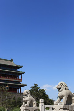 北京前门 石狮子
