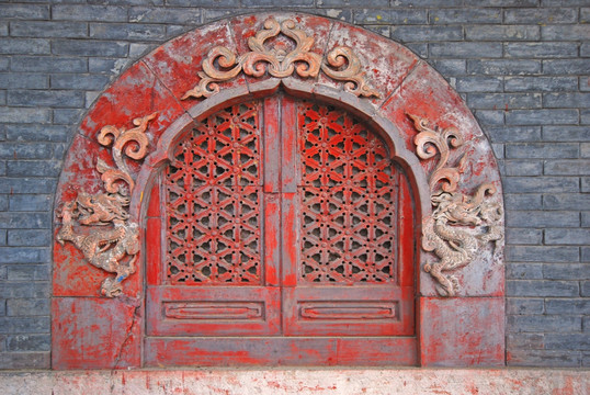 北京西山八大处四处大悲寺 窗户