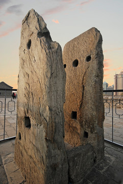 明城墙遗址角楼旗杆石