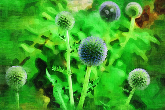 山花之韻 電腦油畫