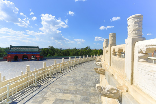 北京天坛石围栏栏杆