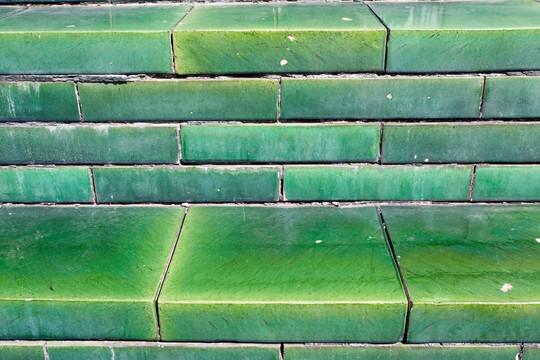 绿色琉璃瓦台阶