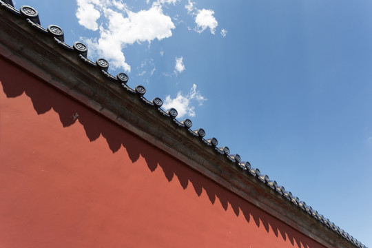 北京天坛城墙