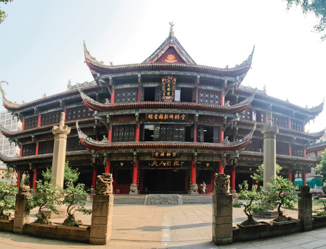 成都文殊院 文殊阁（全景）