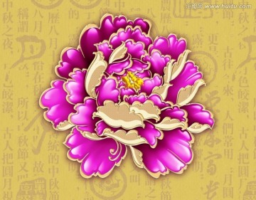 牡丹花 包裝素材圖案