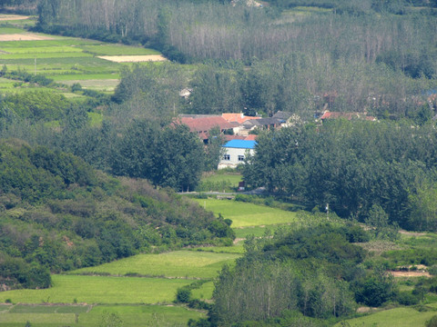 鸟瞰滁州施集山川田野