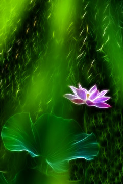 荷花 抽象畫(huà) 無(wú)框畫(huà) 裝飾畫(huà)