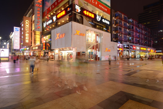 成都春熙路夜景