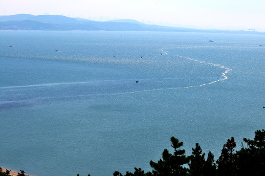 蓬莱长岛黄渤海交汇线