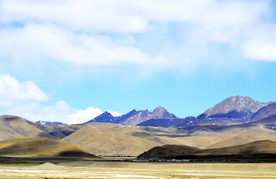 冈底斯山麓下的藏族村庄