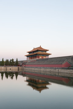 北京故宫博物院黄昏