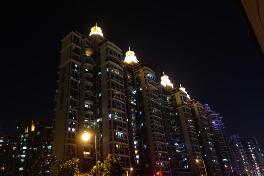 深圳建筑群夜景