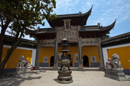 金山寺 寺庙 江天禅寺 庙宇