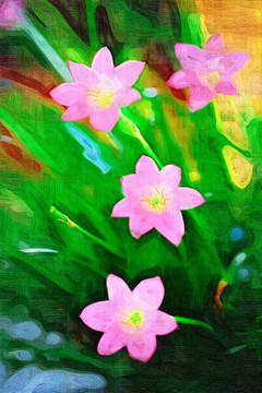 油畫 裝飾畫 無(wú)框畫 花朵
