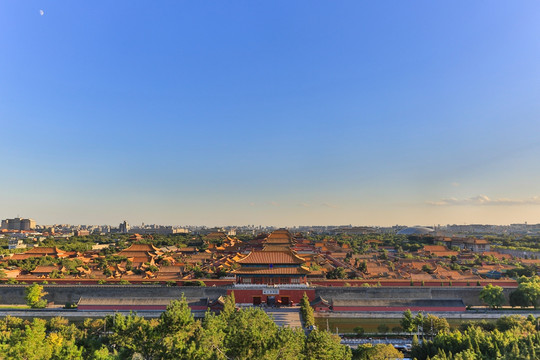 北京景山俯瞰故宫