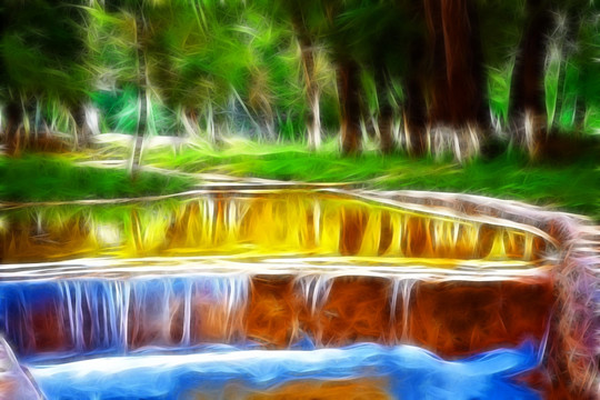 抽象畫 流水