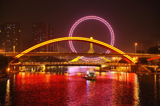 天津海河夜景