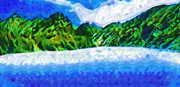 山水油画