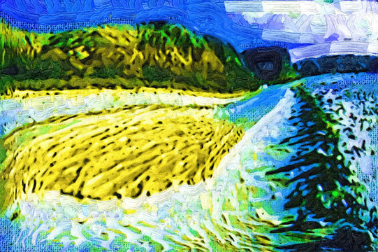 山水油畫