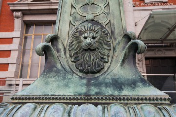 灯柱装饰 狮子像